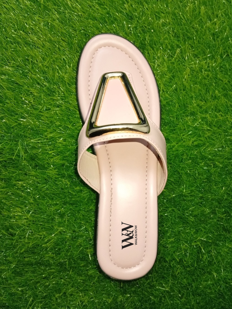 Soft Baby Pink Triangle Buckle Chappal